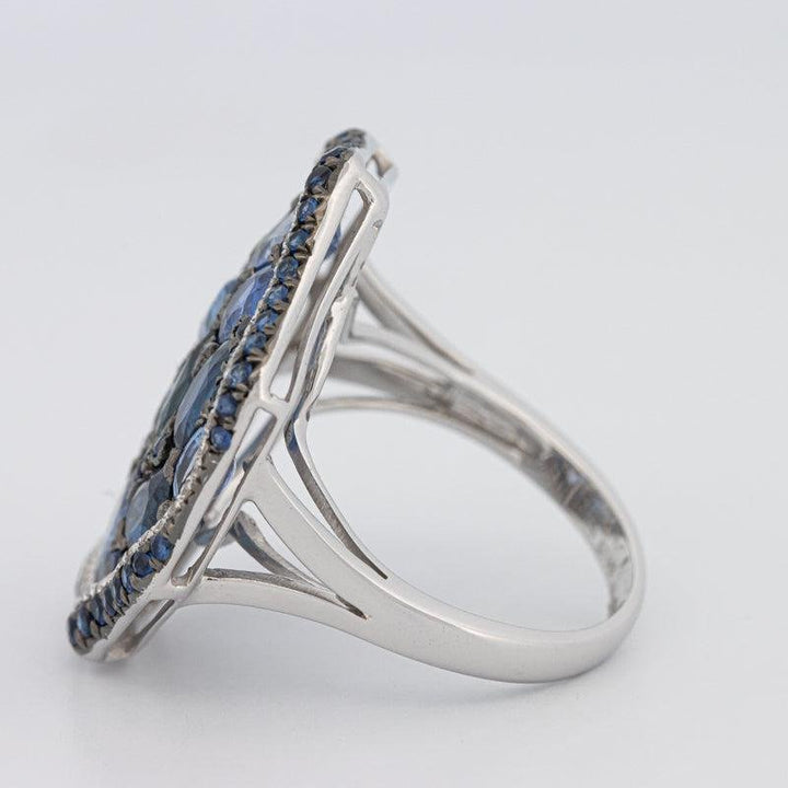 Mosaïc Blue Sapphire Gemstone Ring - ZIZOV DIAMONDS