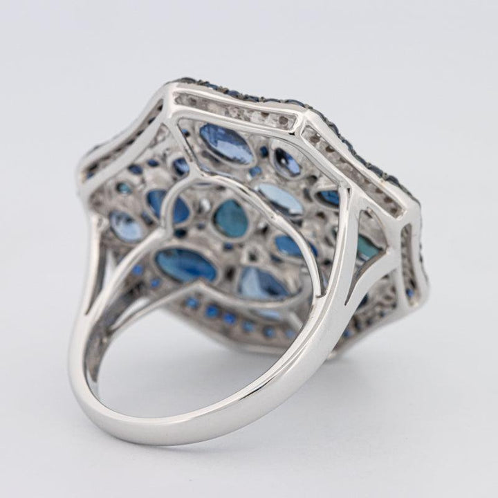 Mosaïc Blue Sapphire Gemstone Ring - ZIZOV DIAMONDS