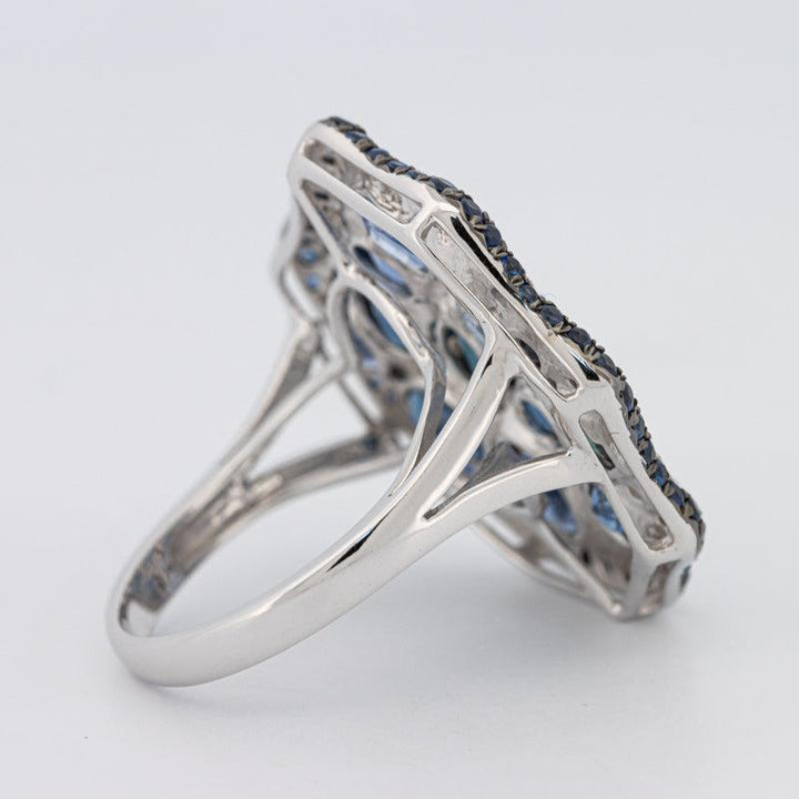 Mosaïc Blue Sapphire Gemstone Ring - ZIZOV DIAMONDS