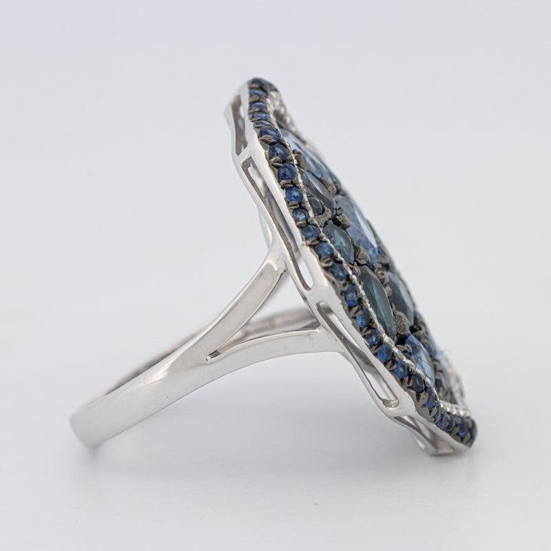 Mosaïc Blue Sapphire Gemstone Ring - ZIZOV DIAMONDS
