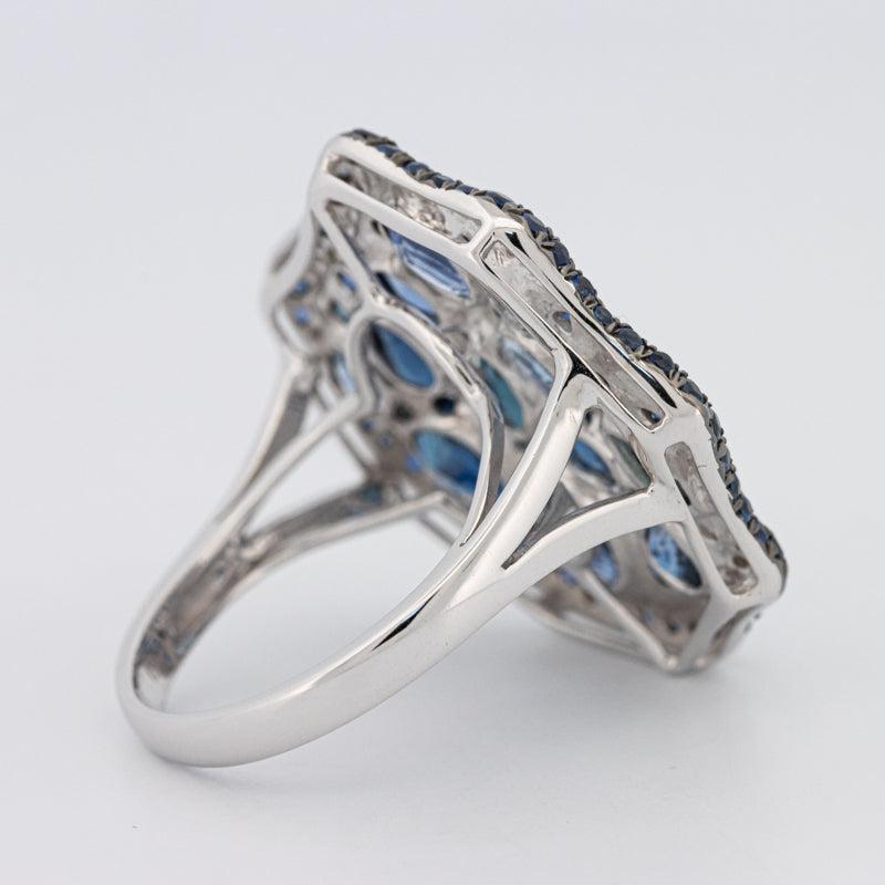 Mosaïc Blue Sapphire Gemstone Ring - ZIZOV DIAMONDS