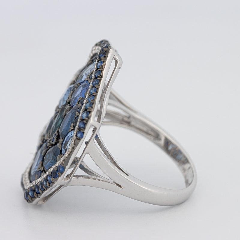 Mosaïc Blue Sapphire Gemstone Ring - ZIZOV DIAMONDS