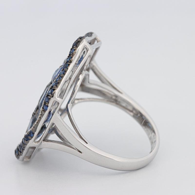 Mosaïc Blue Sapphire Gemstone Ring - ZIZOV DIAMONDS
