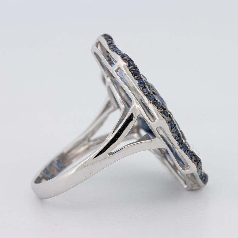 Mosaïc Blue Sapphire Gemstone Ring - ZIZOV DIAMONDS