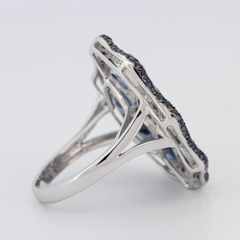Mosaïc Blue Sapphire Gemstone Ring - ZIZOV DIAMONDS