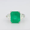Natural Colombian Green Emerald Ring - ZIZOV DIAMONDS