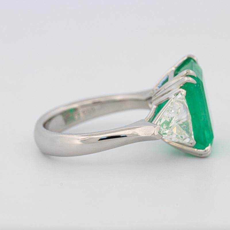 Natural Colombian Green Emerald Ring - ZIZOV DIAMONDS