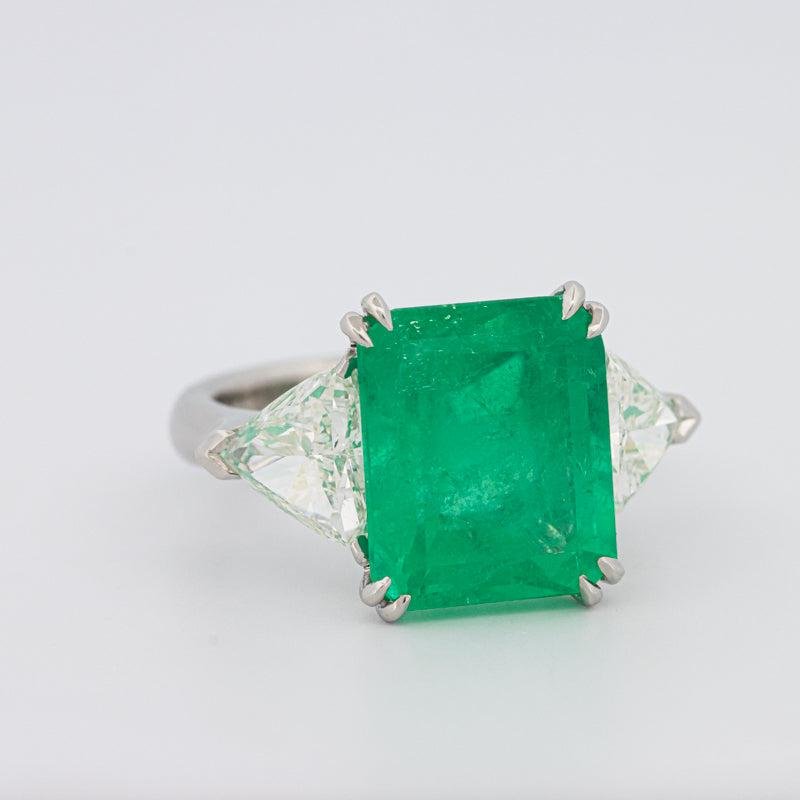 Natural Colombian Green Emerald Ring - ZIZOV DIAMONDS