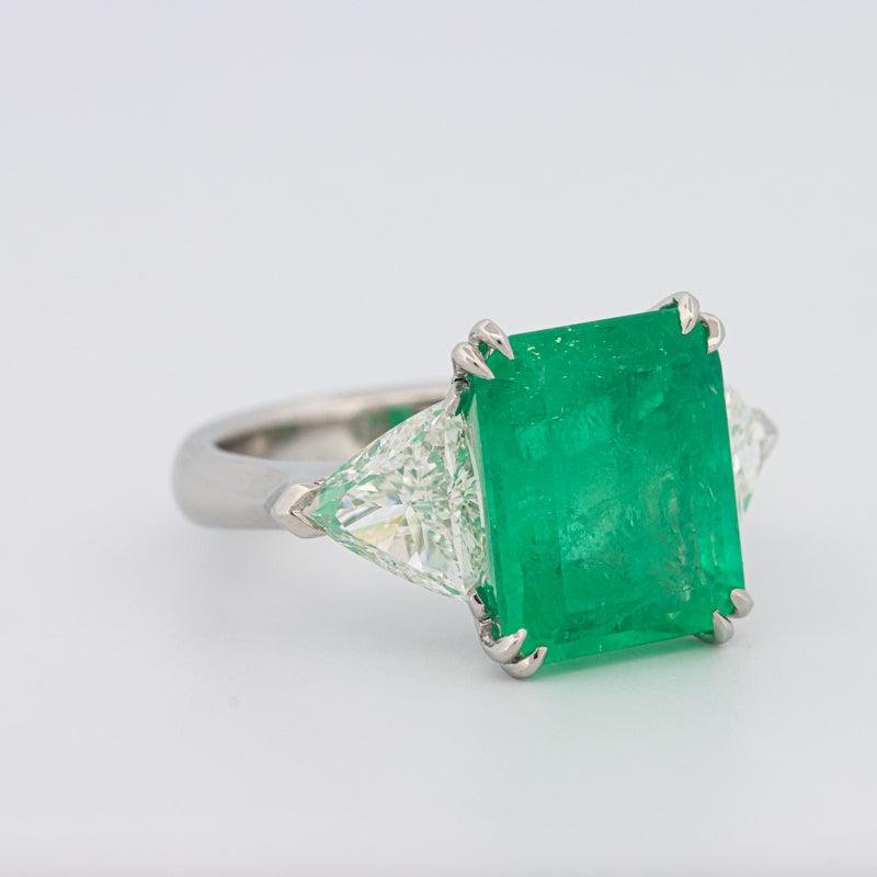 Natural Colombian Green Emerald Ring - ZIZOV DIAMONDS