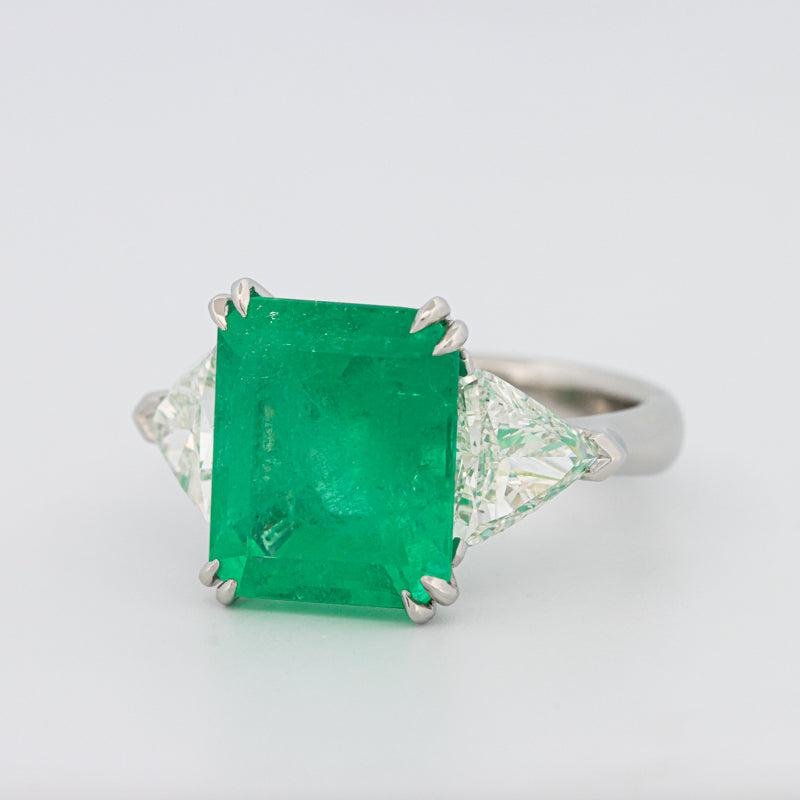 Natural Colombian Green Emerald Ring - ZIZOV DIAMONDS