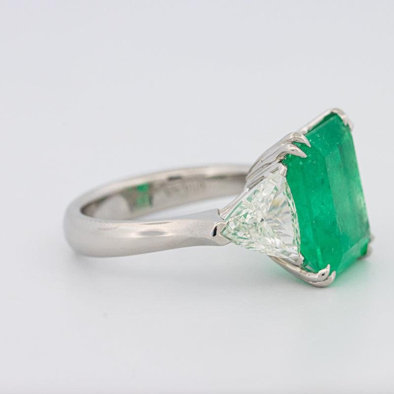 Natural Colombian Green Emerald Ring - ZIZOV DIAMONDS