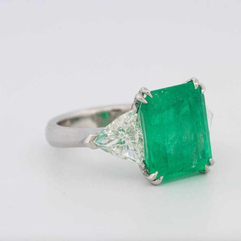 Natural Colombian Green Emerald Ring - ZIZOV DIAMONDS
