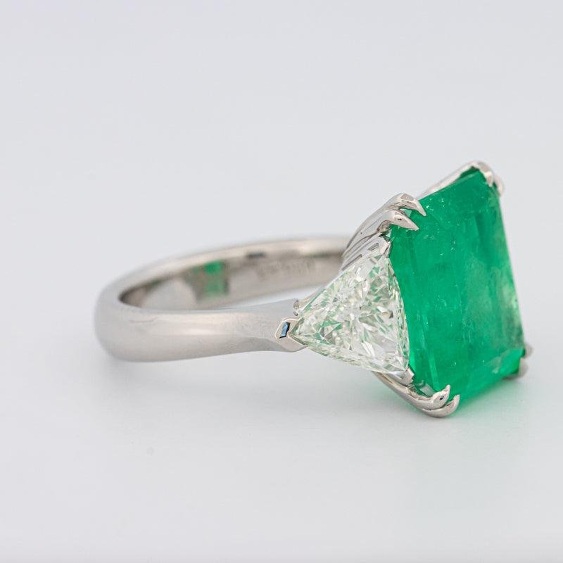 Natural Colombian Green Emerald Ring - ZIZOV DIAMONDS