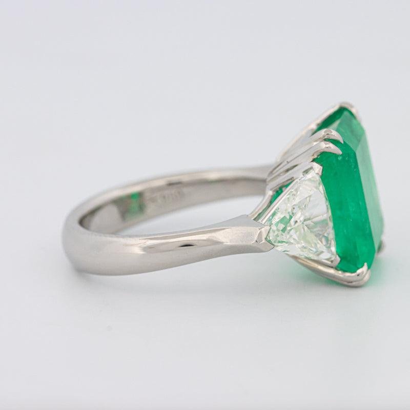 Natural Colombian Green Emerald Ring - ZIZOV DIAMONDS