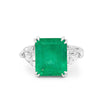 Natural Colombian Green Emerald Ring - ZIZOV DIAMONDS