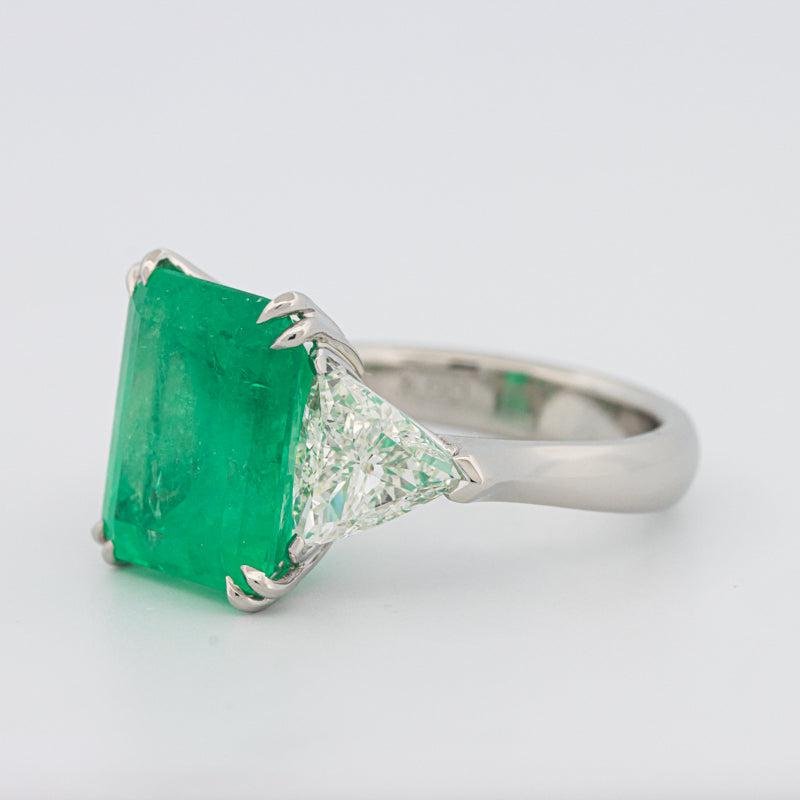 Natural Colombian Green Emerald Ring - ZIZOV DIAMONDS