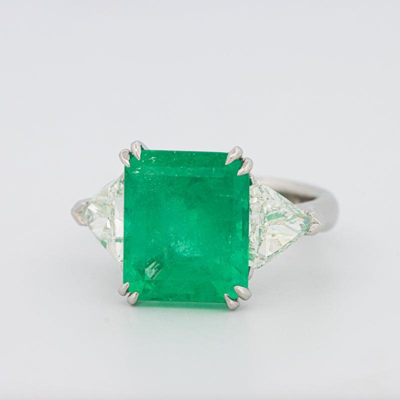 Natural Colombian Green Emerald Ring - ZIZOV DIAMONDS
