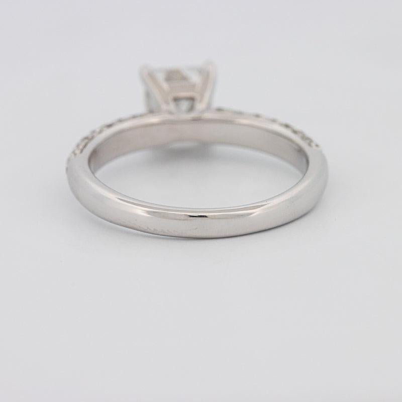 Princess Cut Solitaire Pave Ring - ZIZOV DIAMONDS