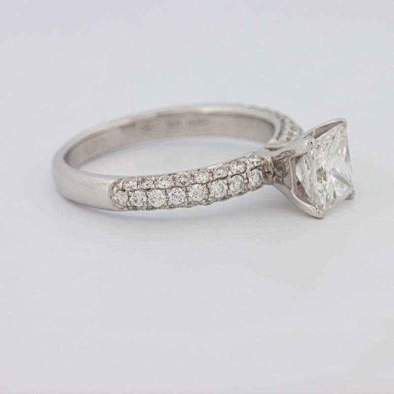 Princess Cut Solitaire Pave Ring - ZIZOV DIAMONDS