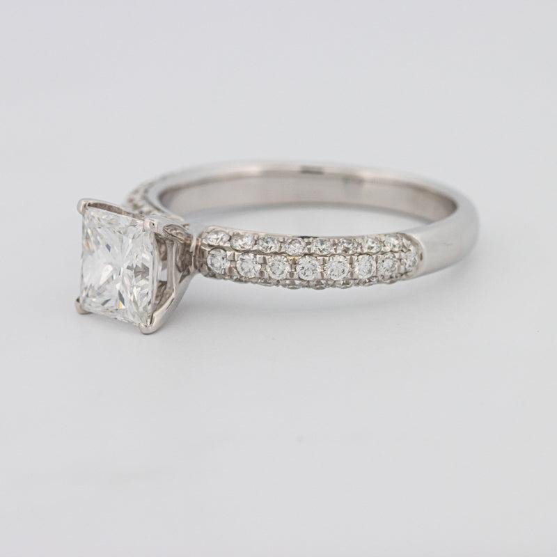 Princess Cut Solitaire Pave Ring - ZIZOV DIAMONDS