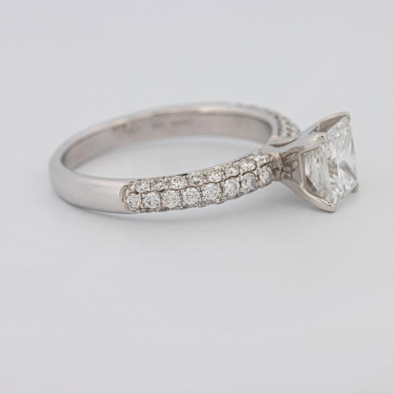 Princess Cut Solitaire Pave Ring - ZIZOV DIAMONDS