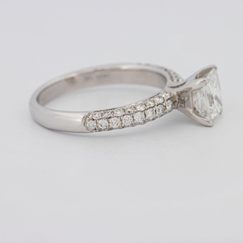 Princess Cut Solitaire Pave Ring - ZIZOV DIAMONDS