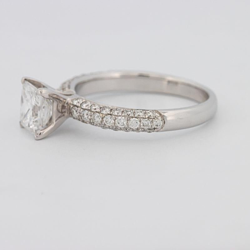 Princess Cut Solitaire Pave Ring - ZIZOV DIAMONDS