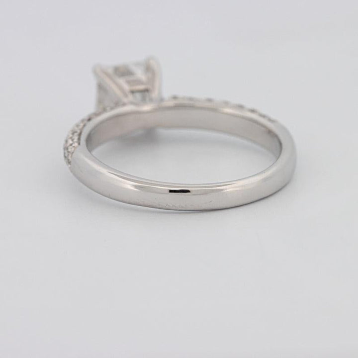 Princess Cut Solitaire Pave Ring - ZIZOV DIAMONDS