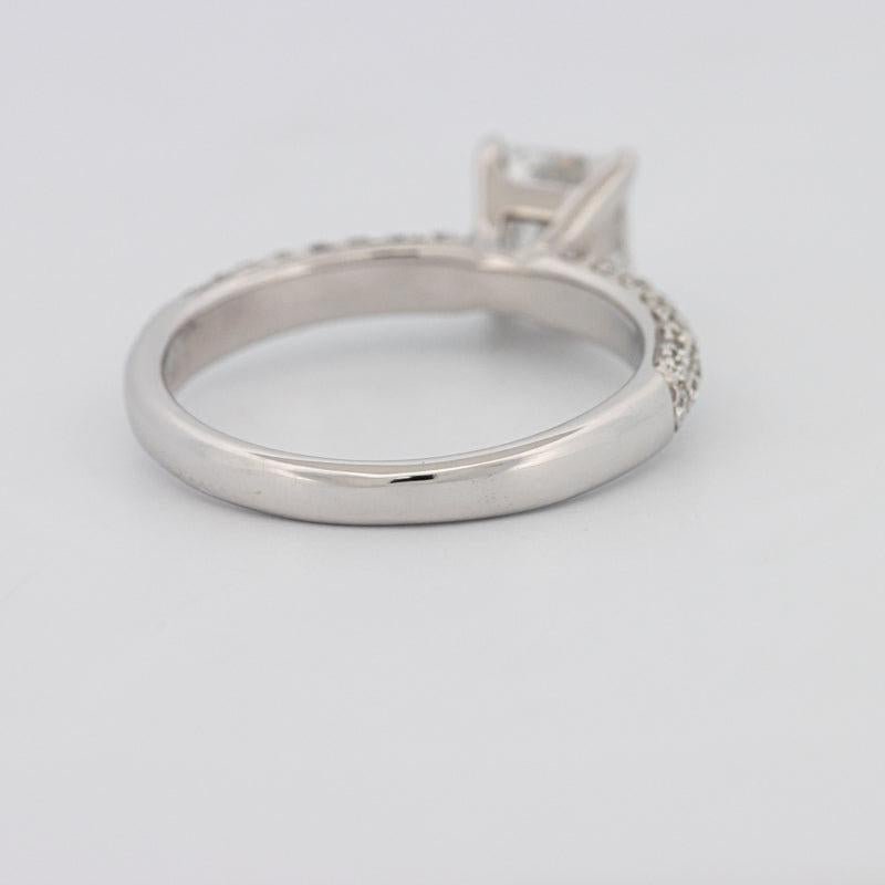 Princess Cut Solitaire Pave Ring - ZIZOV DIAMONDS