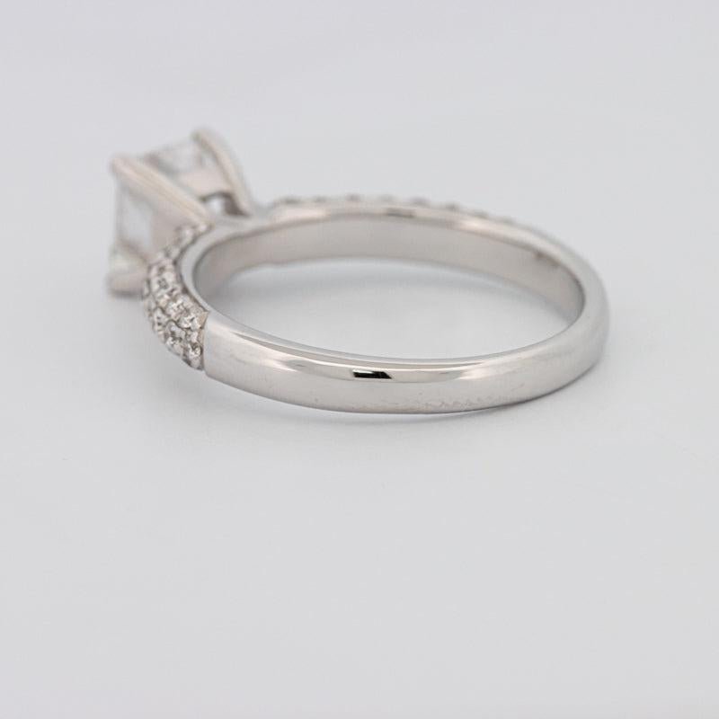 Princess Cut Solitaire Pave Ring - ZIZOV DIAMONDS