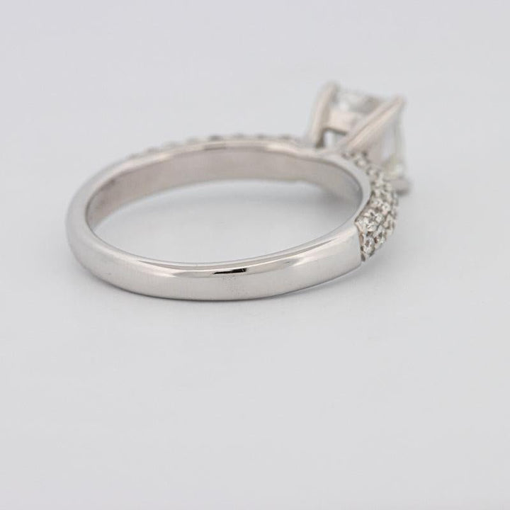 Princess Cut Solitaire Pave Ring - ZIZOV DIAMONDS