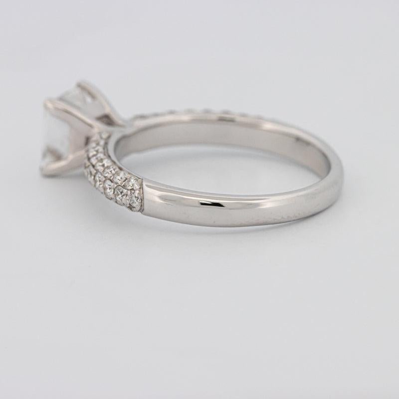 Princess Cut Solitaire Pave Ring - ZIZOV DIAMONDS