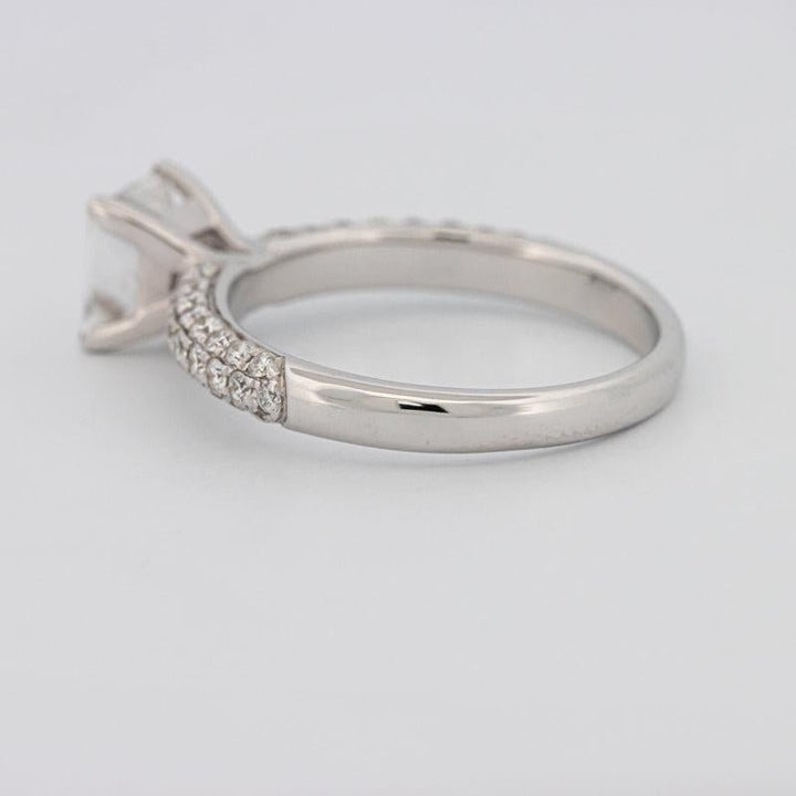 Princess Cut Solitaire Pave Ring - ZIZOV DIAMONDS