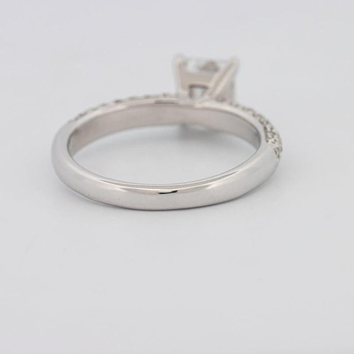 Princess Cut Solitaire Pave Ring - ZIZOV DIAMONDS