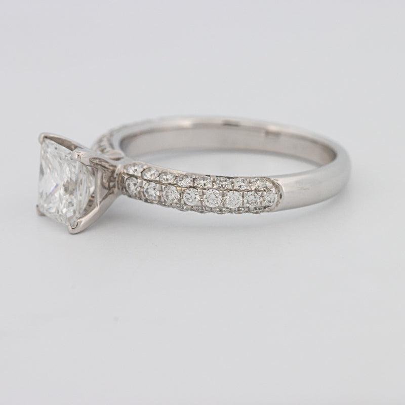 Princess Cut Solitaire Pave Ring - ZIZOV DIAMONDS