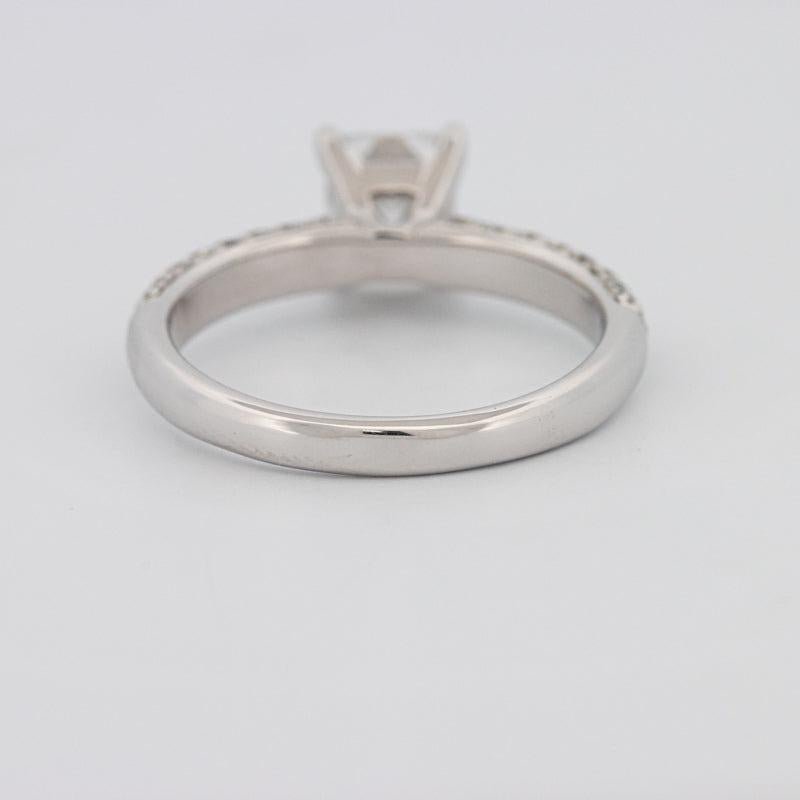 Princess Cut Solitaire Pave Ring - ZIZOV DIAMONDS