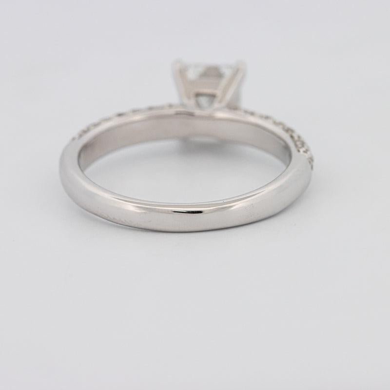 Princess Cut Solitaire Pave Ring - ZIZOV DIAMONDS