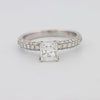 Princess Cut Solitaire Pave Ring - ZIZOV DIAMONDS