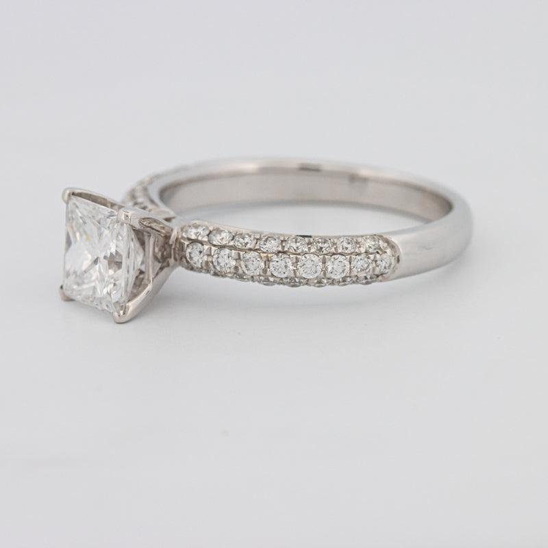 Princess Cut Solitaire Pave Ring - ZIZOV DIAMONDS