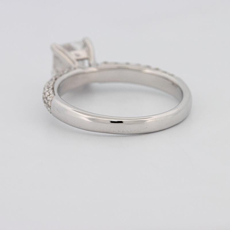 Princess Cut Solitaire Pave Ring - ZIZOV DIAMONDS