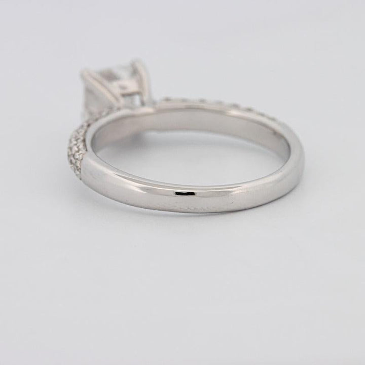 Princess Cut Solitaire Pave Ring - ZIZOV DIAMONDS