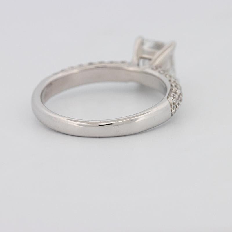 Princess Cut Solitaire Pave Ring - ZIZOV DIAMONDS