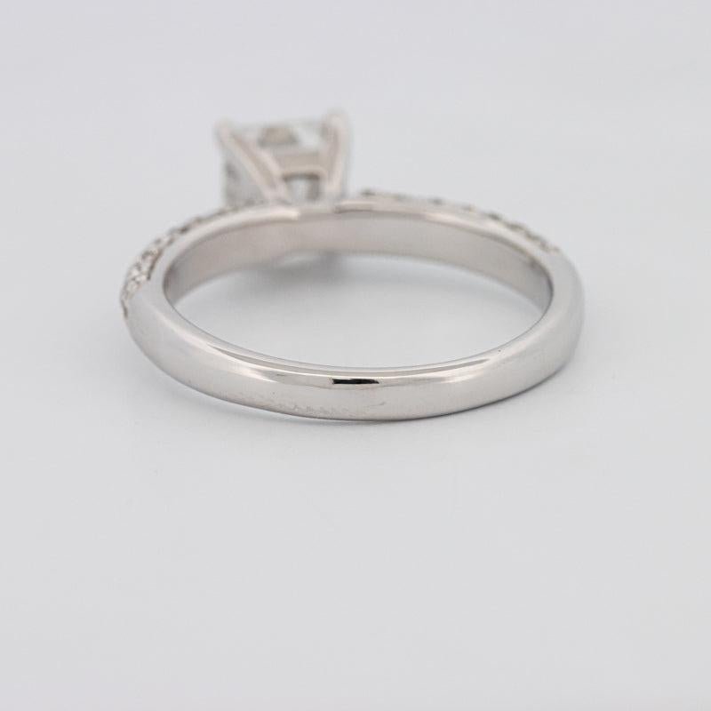 Princess Cut Solitaire Pave Ring - ZIZOV DIAMONDS