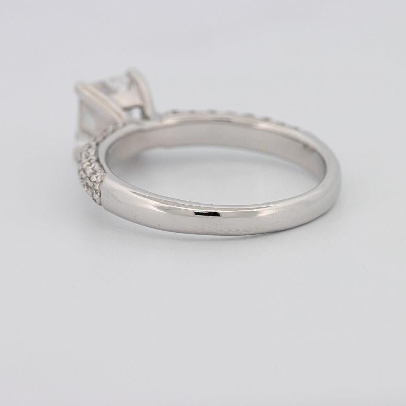 Princess Cut Solitaire Pave Ring - ZIZOV DIAMONDS
