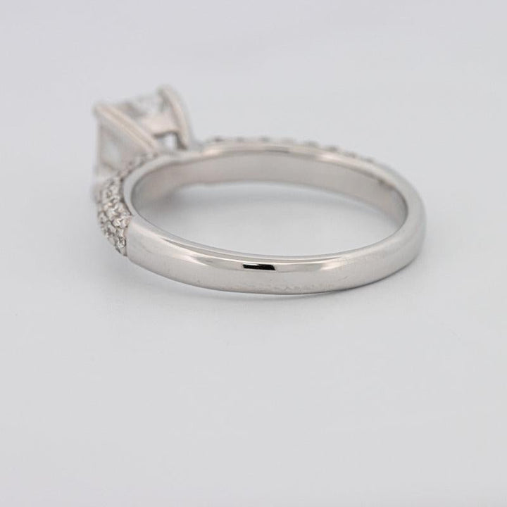 Princess Cut Solitaire Pave Ring - ZIZOV DIAMONDS
