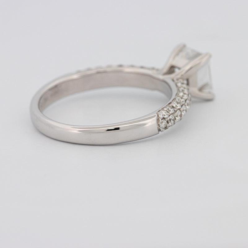 Princess Cut Solitaire Pave Ring - ZIZOV DIAMONDS