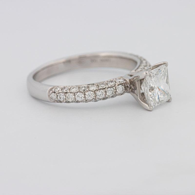 Princess Cut Solitaire Pave Ring - ZIZOV DIAMONDS