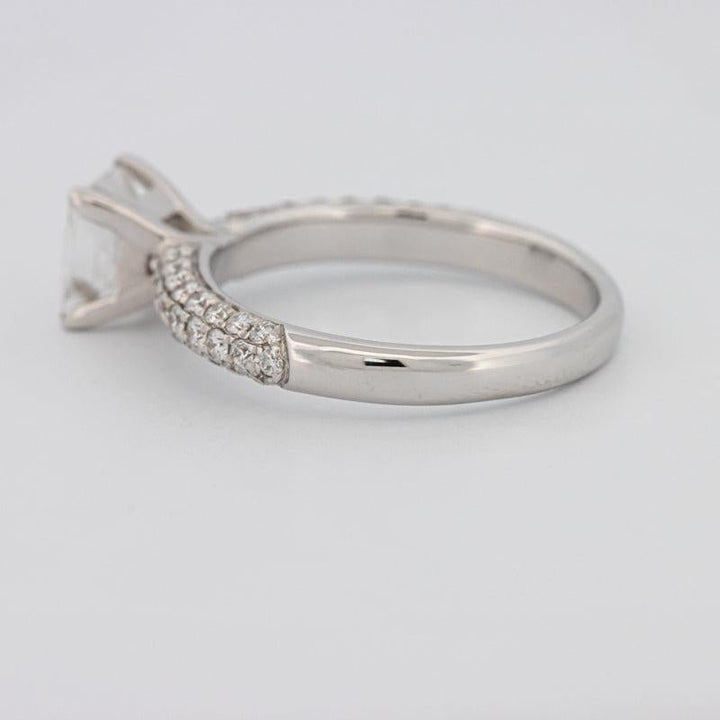 Princess Cut Solitaire Pave Ring - ZIZOV DIAMONDS