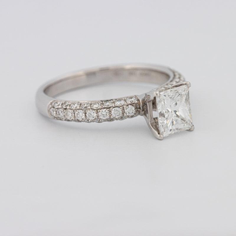 Princess Cut Solitaire Pave Ring - ZIZOV DIAMONDS