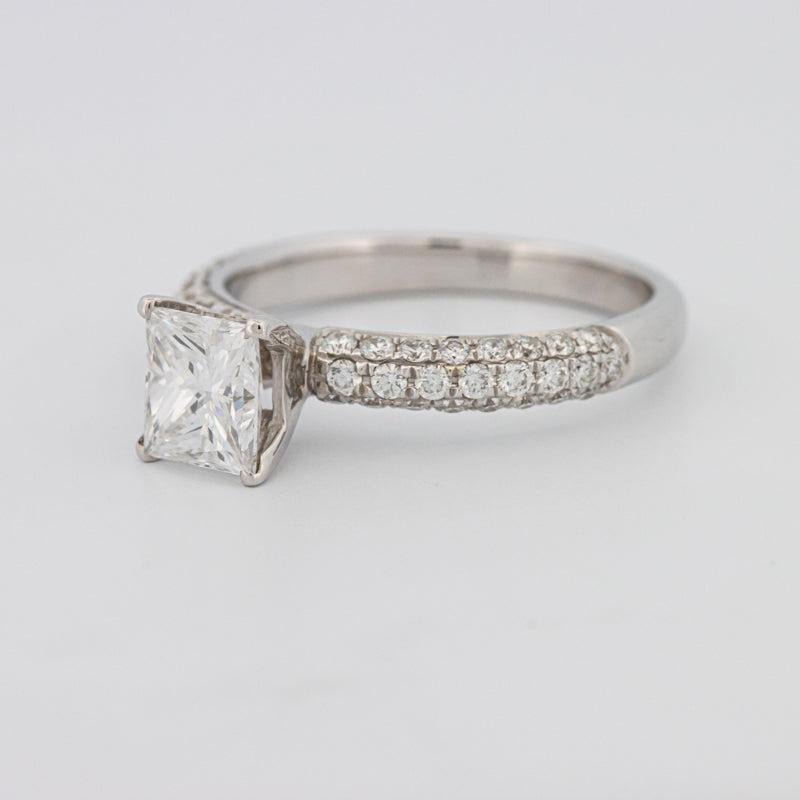Princess Cut Solitaire Pave Ring - ZIZOV DIAMONDS